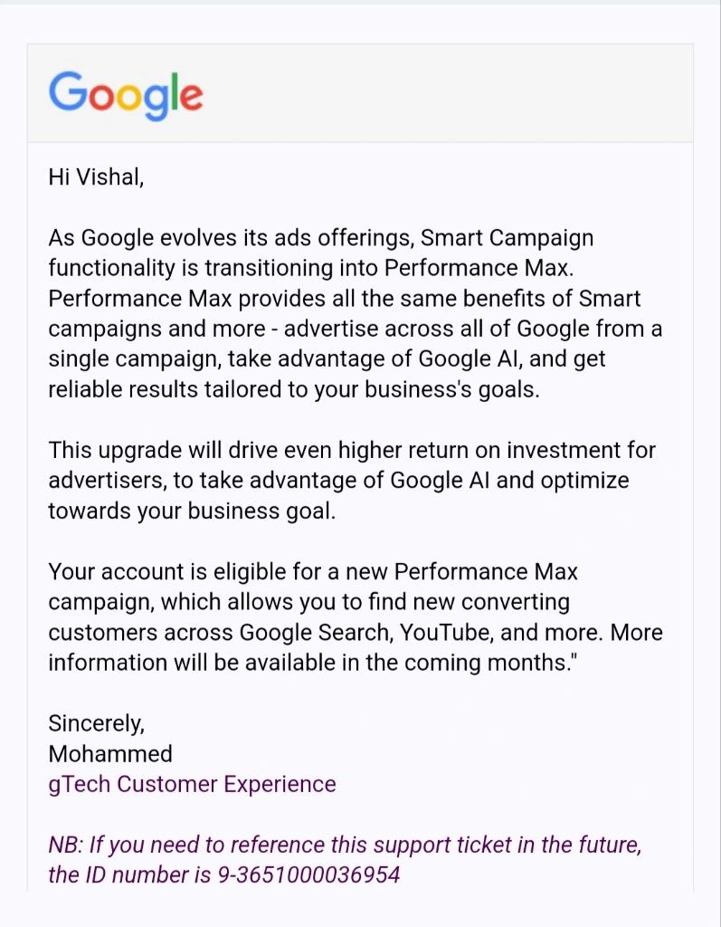 Google Comments on P Max Campaigns